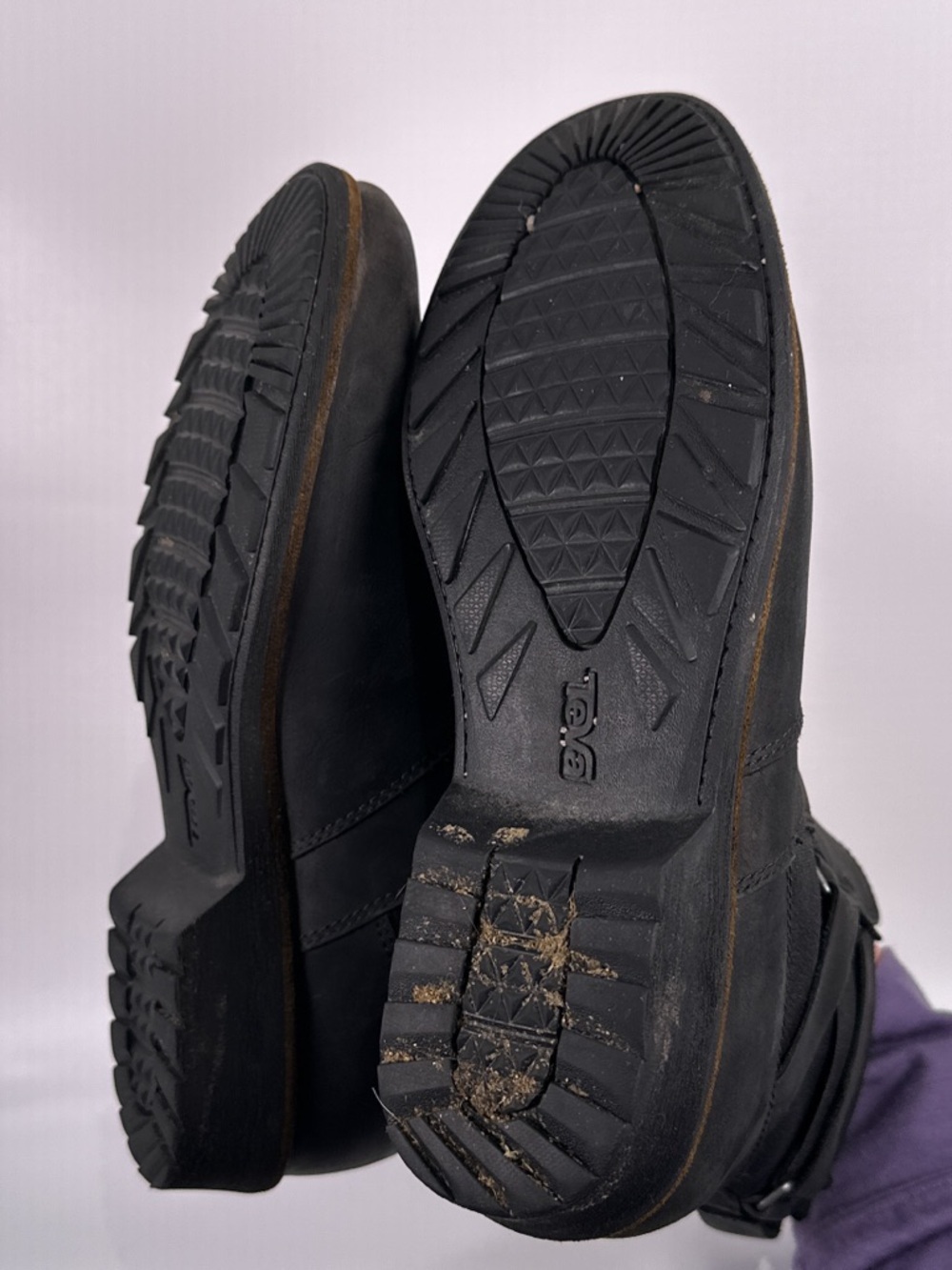 Teva Ellery Ankle WP Boot Strappy Waterproof Leather Black Size 8 - Picture 6 of 11